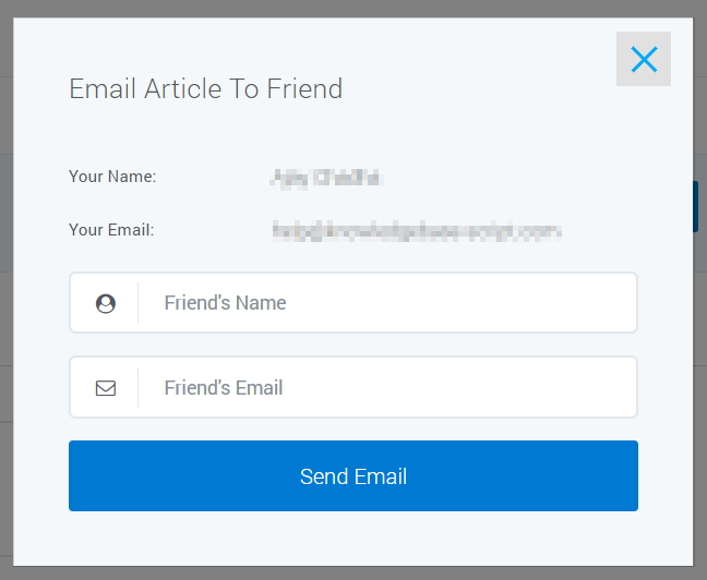 Email to Friend Dialog